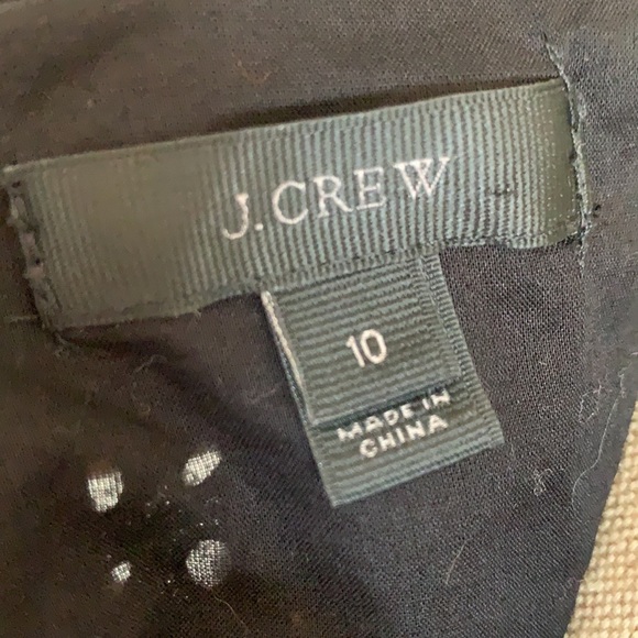 J Crew Black Cotton Eyelet Button Midi Dress Sz 10 - Picture 10 of 15